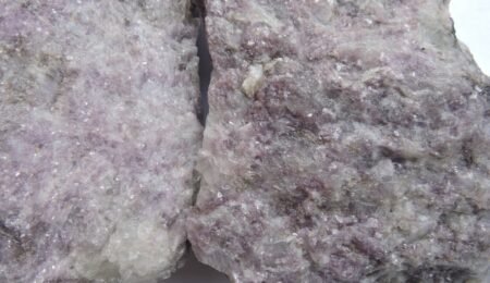 Invest in Nigerian Lithium Processing A close-up photo of Nigerian Mined Lepidolite lithium ore.