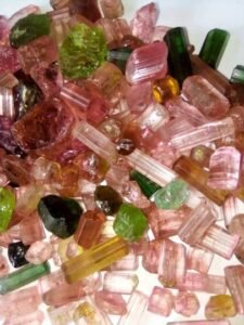 Image of vibrant tourmalines found in Nigeria, symbolizing the country's rich mineral wealth and emerging status as a global mining powerhouse