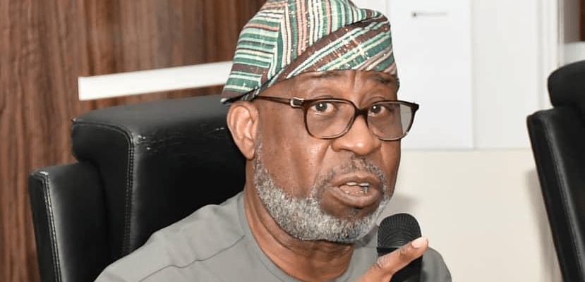 Dr. Dele Alake, Minister of Solid Minerals Development, speaks about the launch of the "Hidden Riches" TV series. Dr. Dele Alake, Minister of Solid Minerals Development, addressing an audience at a press conference.