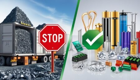 Nigeria loses billions by exporting raw minerals. It’s time to add value and build wealth! A powerful visual comparing raw mineral exports with processed high-value products.