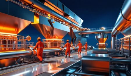 Nigeria’s minerals are worth billions—let’s refine them locally and claim the wealth! A state-of-the-art mineral processing plant showcasing Nigeria’s potential for industrial growth.