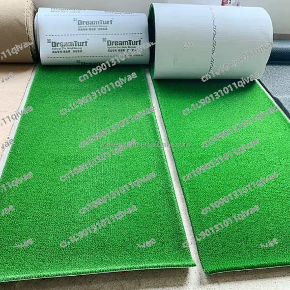 Green PE gold washing mat rolled out for alluvial gold recovery in Nigeria.