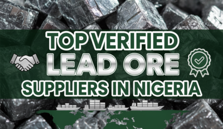Blog cover showing Nigerian lead ore with overlay text: Top Verified Lead Ore Suppliers in Nigeria: How to Choose the Right Partner.