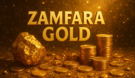 Zamfara gold deposits illustrated with gold nuggets and coins representing Anka and Maru gold prospecting areas
