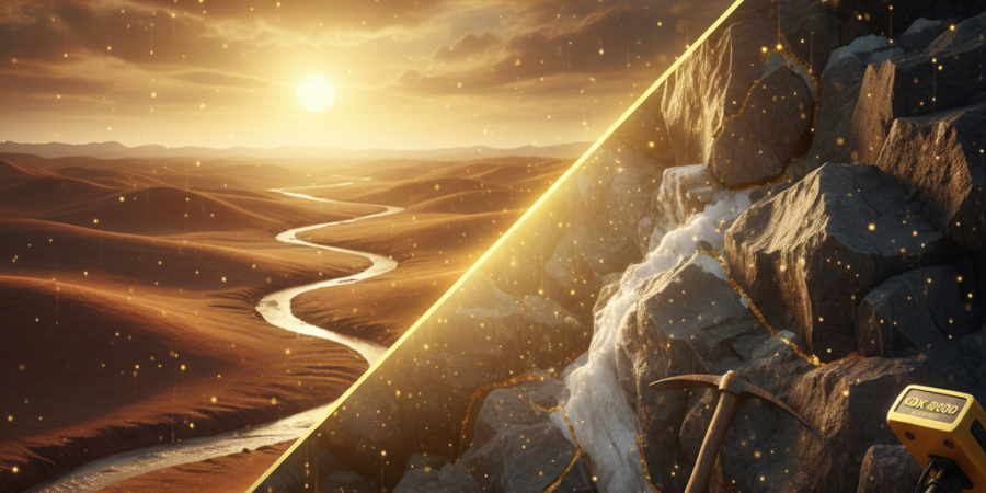 Comparison of Niger State and Zamfara gold belts showing gold-rich terrain and modern gold prospecting in Nigeria